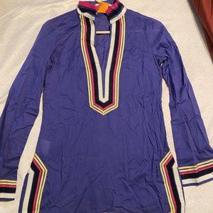 Tory Burch Blue long sleeve blouse